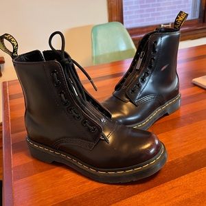 Dr. Martens 1460 Pascal Front Zip in Vegan Cherry Leather